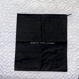 Marc Jacobs black dust storage bag 15” x 13.5”